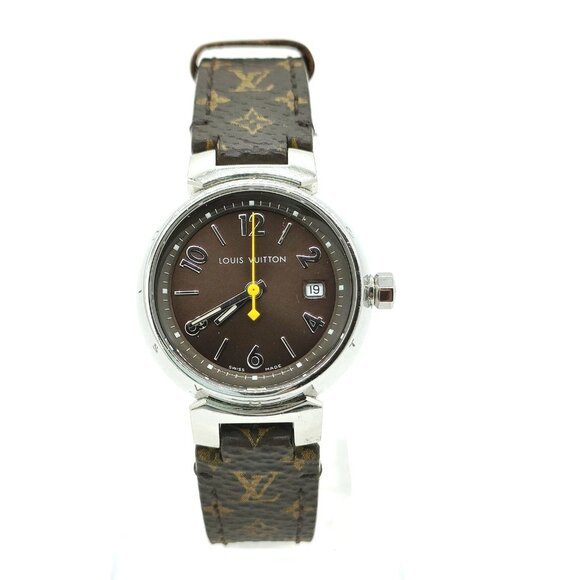 Louis Vuitton Watch Q1211 27mm Women's Dark Brown X Browns 910-052325 - Picture 1 of 9